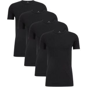 WE Fashion T-shirt zwart (set van 4)