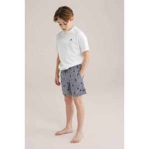 WE Fashion zwemshort marine blauw/wit