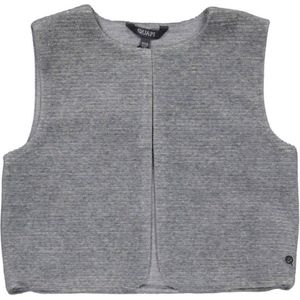 Quapi - Gilet - Grijs Melange - Rib Gebreid