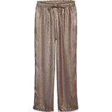 VERO MODA regular high waist casual broek goud