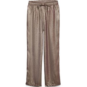 VERO MODA regular high waist casual broek goud
