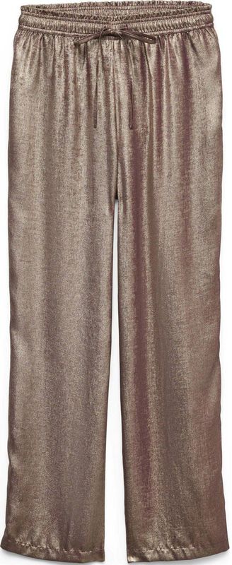 VERO MODA regular high waist casual broek goud
