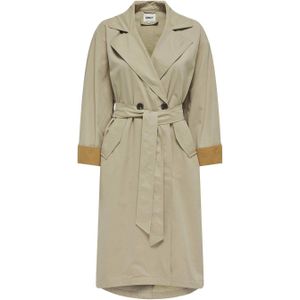 ONLY trenchcoat jas ONLCRYSTAL beige/ bruin