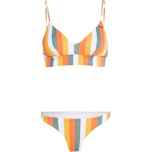O'Neill voorgevormde triangel bikini Wave Skye oranje/wit/groen