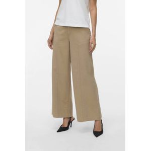 VERO MODA denim wide leg regular waist casual broek beige