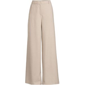 Est'seven straight high waist broek beige