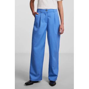 PIECES high waist loose fit pantalon blauw