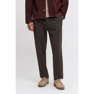 JACK & JONES PANTS STUDIO JPSTACE tapered joggingbroek donkerbruin