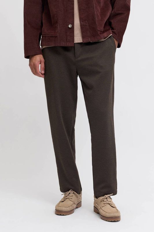 JACK & JONES PANTS STUDIO JPSTACE tapered joggingbroek donkerbruin