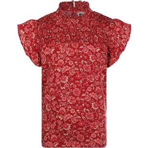 No Way Monday blouse met paisleyprint rood
