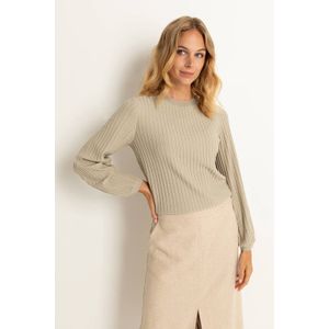 Claudia Sträter gebreide trui taupe