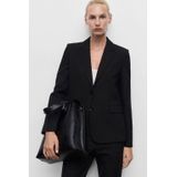 Mango getailleerde blazer marineblauw