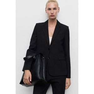 Mango getailleerde blazer marineblauw