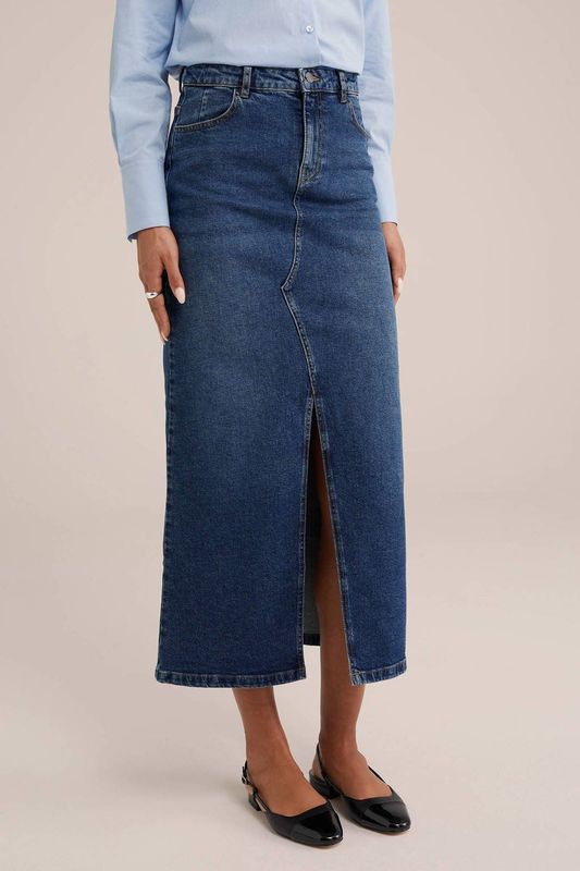 WE Fashion Blue Ridge spijkerrok dark blue denim