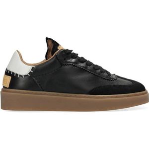 Shabbies Amsterdam Bossa Nuovo leren sneakers zwart