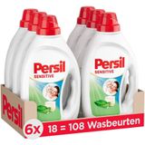 Persil Sensitive Gel - vloeibaar wasmiddel - Baby en Gevoelige Huid - voordeelverpakking - 6 x 18 wasbeurten - 108 wasbeurten