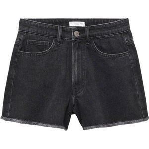 MANGO TEENS high waist denim short donkergrijs