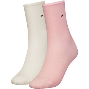 Tommy Hilfiger sokken - set van 2 lichtroze/ecru
