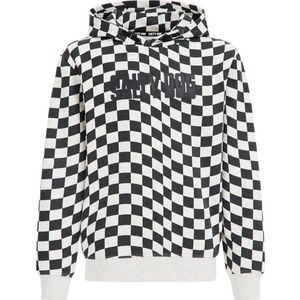 WE Fashion hoodie met grafische print zwart/wit