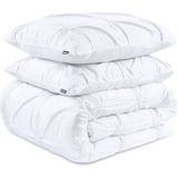 Sleeptime - Dekbedovertrek Punch Pintuck - Wit - 140x220 + 1 Kussensloop 60x70