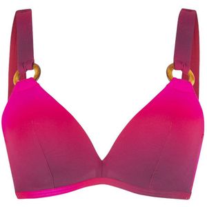 LingaDore voorgevormde triangel bikinitop rood/roze
