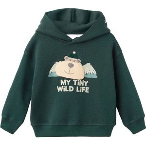 Mango Kids hoodie donkergroen