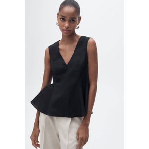 Mango linnen top zwart