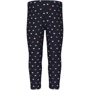 NAME IT MINI legging NMFVIPIA met hartjes donkerblauw/roze