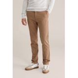 Fundamentals - Heren Slim fit chino van premium bi-stretch - Slim Fit - Lichtbruin - Katoen - Maat: 28/30