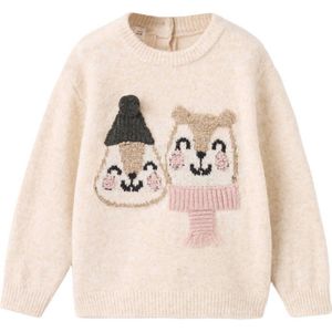 Mango Kids trui beige gebreid