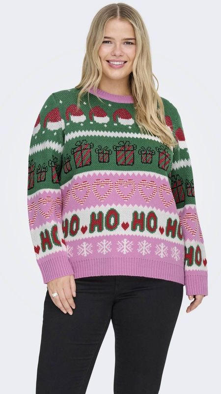 Carhoho - Gebreide Pullover - O-hals - Lange Mouwen - Curve