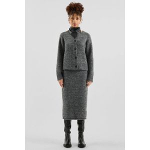 Rok - Gebreide Midirok - Melange - Slanke Pasvorm - Kuitlengte