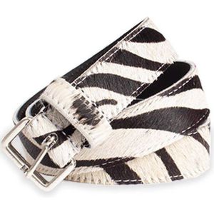 Legend leren riem met zebraprint