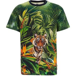 WE Fashion T-shirt met all over print groen