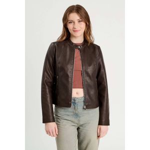 Cache Cache imitatieleren jas donkerbruin