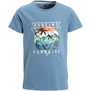DJ Dutchjeans T-shirt T-shirt ss met printopdruk blauw