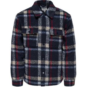 ONLY & SONS geruite jas ONSGIO donkerblauw