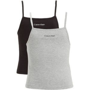 Calvin Klein singlet - set van 2 grijs melange/zwart