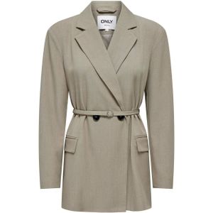 ONLY getailleerde blazer ONLHELENE van polyester taupe