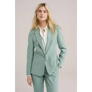 WE Fashion regular blazer mintgroen