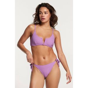 Shiwi halter bikini met textuurLeah paars