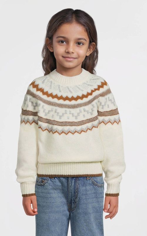 Me & My Monkey - Mia - Gebreide Trui - Multi - Scandinavisch Patroon