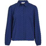 VILA blouse VIBRIETTA donkerblauw