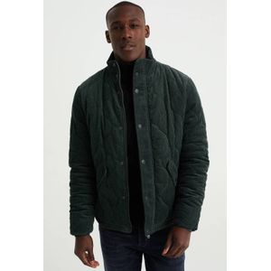 WE Fashion quilted gewatteerde jas dark green