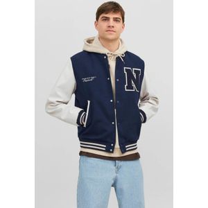 JACK & JONES ORIGINALS bomberjack JORCOLLEGE met printopdruk blauw