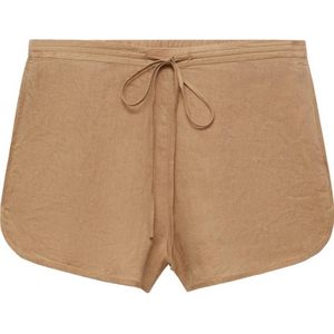 Mango relaxed short camel