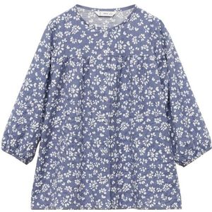 Mango Kids A-lijn jurk met all over print middenblauw