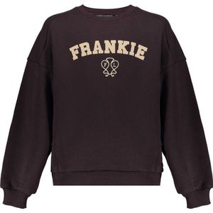 Frankie&Liberty sweater met tekst bruin