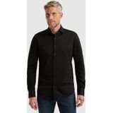 Vanguard Heren overhemd lange mouw zwart (Maat: S) - Effen