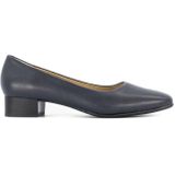 Medicus leren pumps met lage hak donkerblauw